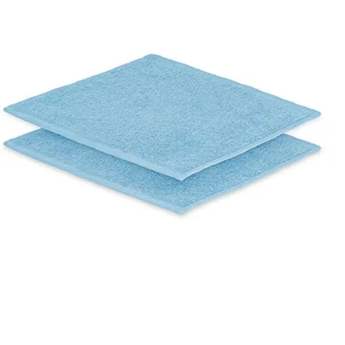 EXKLUSIV HEIMTEXTIL 2X Seiftuch 30 x30 cm Hellblau 500 g