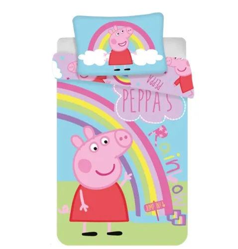 Peppa Pig Bettwäsche Kinder 100x135cm  Kissen 40x60  Bettgarnitur Peppa Wutz