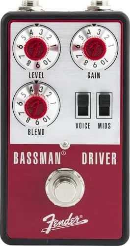 Fender Bassman Driver - Effektpedal für Bässe - Ersatz- & Kleinteile für Bässe, bietet vielfältige Gain-Nuancen und emuliert das Verhalten eines Bass-Röhrenverstärkers für kraftvollen Sound.