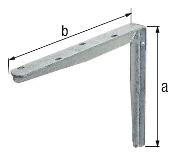 Gustav Alberts Konsole aus T-Profil, feuerverzinkt - Träger, langlebig und rostbeständig, ideal für stabile Montagen im Innen- und Außenbereich