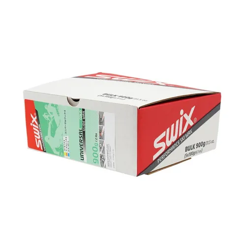Swix U900 Universalwachs 900g - Hochwertiges Gleitwachs für Skifahrer - Skiwachs für optimale Gleitfähigkeit, umweltfreundlich und in praktischen 180g Blöcken. Ideal für alle Skifahrer, sorgt für eine effiziente und nachhaltige Pflege Ihrer Skier.