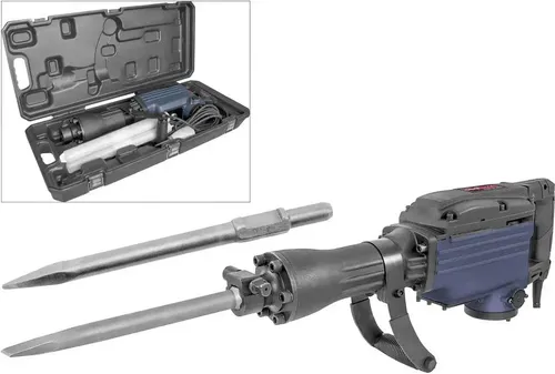 GÜDE Meisselhammer MH 1600 mit Tragekoffer - Bohrmaschine mit 1600 W Leistung und 50 J Schlagenergie, ideal für anspruchsvolle Abbrucharbeiten. Inklusive praktischem Transportkoffer mit Rollen.