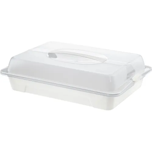 Rotho Cool & Fresh Partybutler mit Kühlung - Tortenbutler für sicheren Transport und Aufbewahrung von Lebensmitteln, inklusive 2 Kühlkissen für optimale Frische - ideal für Partys und Grillfeste.