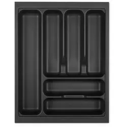 SO-TECH® Besteckeinsatz ORGA-BOX VIII Besteckeinsatz Lavagrau perlstruktur, 361 x 480 mm im 45er Schrank grau 36.1 cm x 48 cm