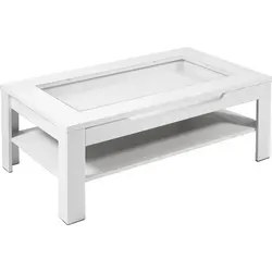 Couchtisch Ralph, weiß, 110x43 cm von byLIVING