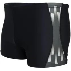 Aquarti Badehose Aquarti Herren Badehose Kurz Sportlich Streifen grau|schwarz 6XL