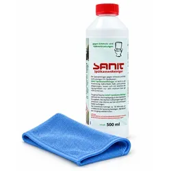 BADfabrik24 SANIT Spülkasten-Reiniger SANIT 500ml 3054 + Mikrofasertuch