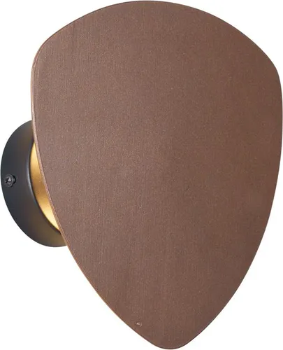 QAZQA Design Wandleuchte Bronze Organisch 20 cm - Pulley - Stilvolle Wandleuchte in warmem Bronze mit 2 Lichtquellen. Das organische Design und das Flaschenzugsystem schaffen eine gemütliche Atmosphäre in jedem Raum.
