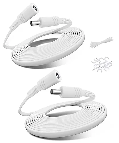Produktbild Basesailor DC 12V Verlängerungskabel 9M 2Pack,DC 5,5mm x 2,1mm Netzteil Adapter Flaches Verlängerung Kabel,5521 Buchse auf Stecker für CCTV Überwachungskamera 8,IP Netzwerkkamera 10,DVRs
