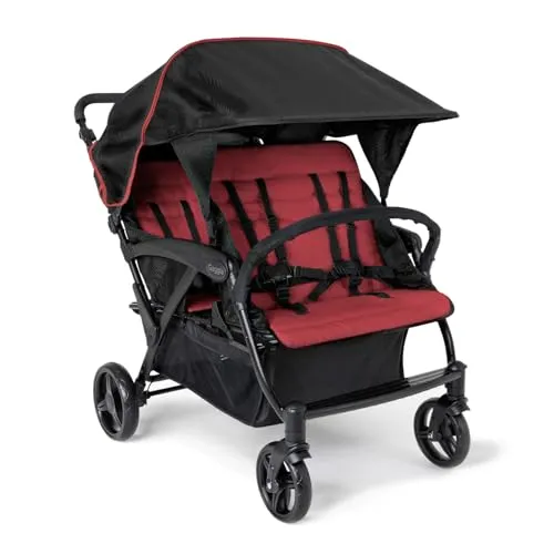 GAGGLE Odyssey 4x4 Quad Kinderwagen für 4 Kinder in rot von Gaggle