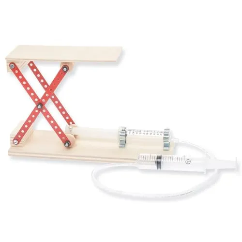 matches21 HOME & HOBBY Hebebühne Pneumatik DIY Holz Bastelset für Kinder ab 12 Jahren Hydraulik Modell Bausatz