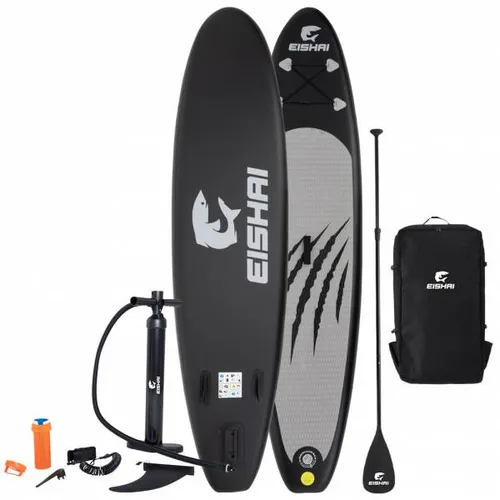 EISHAI Sharkbite Stand Up Paddle Board grau - 7-teiliges Komplett-Set, ultraleicht und kompakt für optimale Standsicherheit und Komfort
