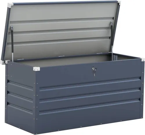 Habitat Garten Gartenschrank aus Holz, Grau, 69x60x165 cm