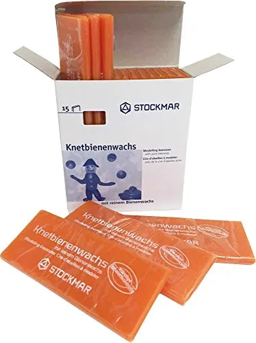 Stockmar Knetbienenwachs - Einzelfarben - 15 Tafeln 100x40x6 mm, Orange