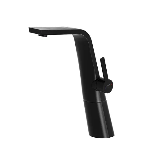 Steinberg Serie 260 Waschtisch-Einhebelmischbatterie, hohe Ausführung 260.1700.1 S - Elegante Badarmatur in schwarz matt mit langlebiger Keramikkartusche für präzise Temperatur- und Wassermengenregulierung.