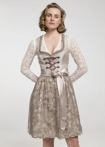 Spieth & Wensky Dirndl Bari (1-tlg) mit trendiger Stickerei in braun von Spieth & Wensky