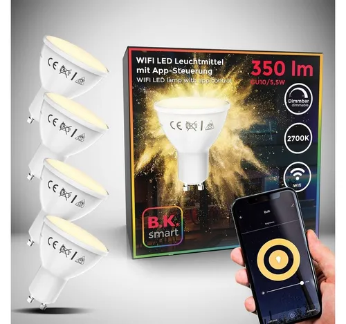 B.K.Licht LED-Leuchtmittel BKL1261, GU10, 2700K - Extra-Warmweiß