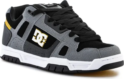 DC Shoes Stag Sneakers Grau EU 42 - Sneaker für Herren mit Leder- und Wildlederoberfläche, gepolsterter Zunge und strapazierfähiger Gummisohle – ideal für lässige Outfits und ganzjährigen Komfort.