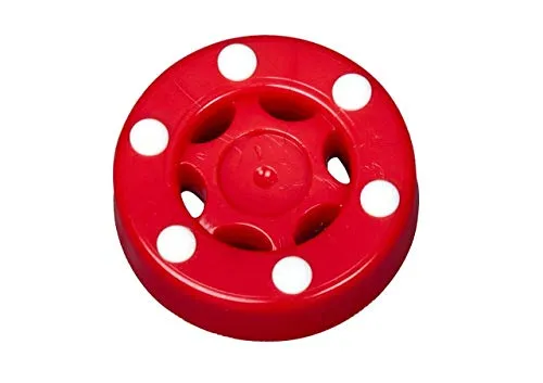 REAPER Puck mit Noppen Rot/Weiß für INLINEHOCKEY ROLLHOCKEY STREETHOCKEY