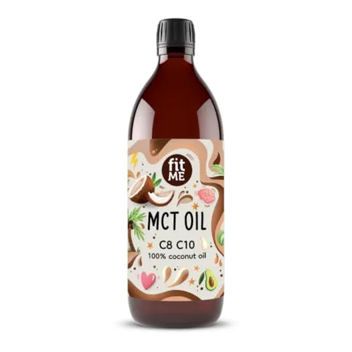 MCT Öl auf Kokosölbasis 500 ml - MCT Oil mit 60% Caprylsäure (C8) und 40% Caprinsäure (C10) Fettsäuren - Geschmacksneutral