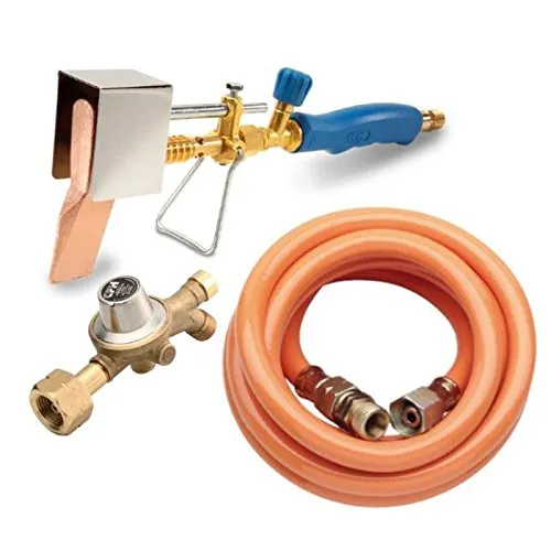 CFH Kupferlötkolben Propan-Kunststoffschlauch und Propanregler Löten Lötset Set