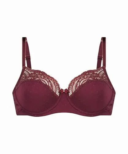 Hunkemöller Unwattierter Bügel-BH Sophie - Zinfandel - 90E - Eleganter ungewatteter Bügel-BH mit vollem Cup für optimalen Komfort. Ideal für jede Frau, bietet er einen sicheren Halt und sorgt für eine schöne Silhouette. Verstellbare Träger und rückseitiger Hakenverschluss für individuellen Sitz.