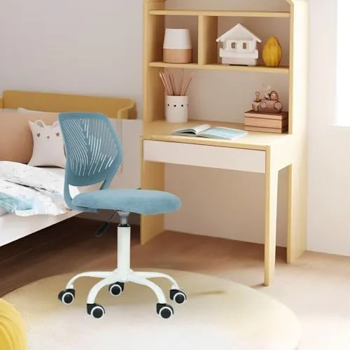FurnitureR Kinderstuhl Schreibtisch Höhenverstellbar, bunter ergonomischer Jugendstuhl mit Rückenlehne und Armlehnen, Kinderstuhl mit 5 Rädern, für Kinder 3-10 Jahre alt, maximale Belastung 100 kg