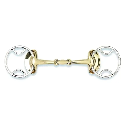 Stübben Gebiss 2260 Golden Wings Trense 4 in 1 doppelt gebrochen - 12,5 cm - 14 mm - Sweet Copper