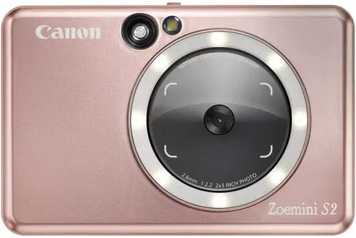 Canon Zoemini S2 (Rose Gold) - 8MP Sofortbildkamera mit Bluetooth 5.0, druckt ohne Tinte 5x7,5 cm Fotos für kreative Erinnerungen