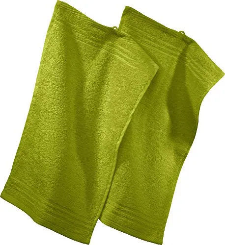 REDBEST Gästetuch New York 2er- Pack hellgrün Größe 30x50 cm - leichte, weiche Qualität, saugstark, sehr strapazierfähig, 100% Baumwolle
