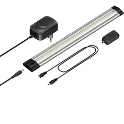 ledscom.de LED Unterbau-Leuchte Siris mit Netzteil, Touch-Dimmer, flach, 30cm, 370lm, weiß