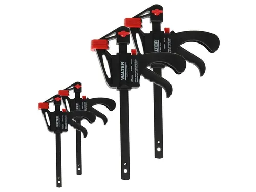 WALTER Spannzwinge Schnellspannzwingen 4 tlg., Mit einem Handgriff werden Schnellspannzwingen zum Spreizer umgebaut