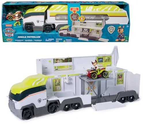 PAW PATROL Jungle Pups – Jungle Patroller Teamfahrzeug mit Ryder und Quad