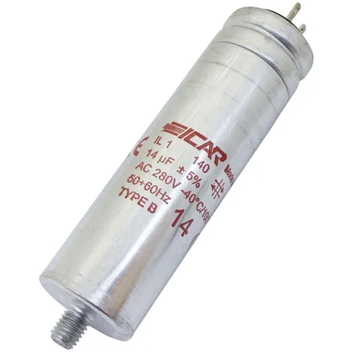 Anlaufkondensator Motorkondensator 14µF 280V 30x103mm Stecker 2,8x0,8mm ICAR 14u