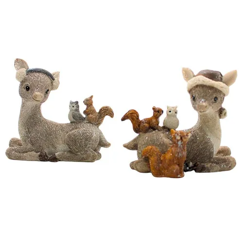 Dekohelden24 Dekofigur Rehe und Hirsche in verschiedenen Formen