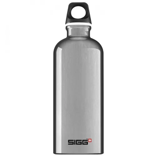 SIGG Traveller Alu Trinkflasche 0,6L - Klimaneutral und Auslaufsicher - Flachmänner: Leichte, BPA-freie Trinkflasche aus 100% recyceltem Aluminium, ideal für kohlensäurehaltige Getränke und perfekt für Outdoor-Abenteuer.