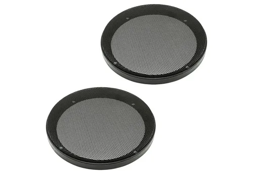 tomzz Audio Lautsprecher Gitter Grill für 165mm DIN Lautsprecher schwarz 2-teilig Auto-Lautsprecher