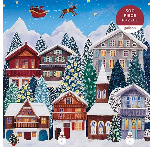 Chronicle Books Puzzle Besinnliches Weihnachtsdorf, Puzzleteile