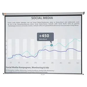 nobo Rolloleinwand 4:3 - 234 x 176 cm Projektionsfläche - Beamer-Leinwände mit 1,1 Gain für brillante Präsentationen, ideal für hellere Räume. Stufenlos höhenverstellbar und platzsparend im grauen Metallgehäuse.