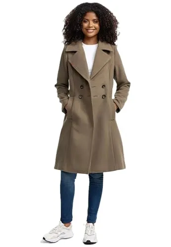 Navahoo Damen Mantel Trenchcoat B661 - Eleganter Wintermantel - Funktionsjacken – Hochwertiger Damen Wintermantel von Navahoo, ideal für Freizeit und Beruf, mit zwei praktischen Eingriffstaschen und perfektem Schnitt für optimalen Schutz vor Kälte.