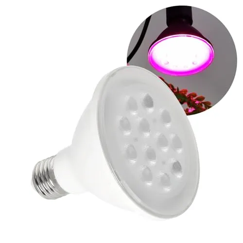 Glühbirne für wachsende Pflanzen LED PLANTY W E27 9W für Wachstum Beleuchtung (LED PLANTY W E27 9W weiß)