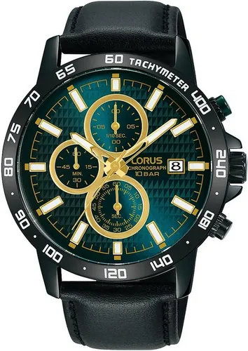 LORUS Chronograph Herren-Uhr - Sportlich und Wasserdicht - Chronographen mit Quarz-Antrieb, wasserdicht bis 10 bar, Stoppfunktion und sportlichem Design - ideal für aktive Männer.
