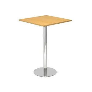 Hammerbacher Stehtisch STH88, Buche - Konferenztisch mit stabiler 25 mm Tischplatte aus melaminharzbeschichtetem Spanholz, ideal für Meetings oder Stehpausen, Maße: 80 x 111,6 x 80 cm.