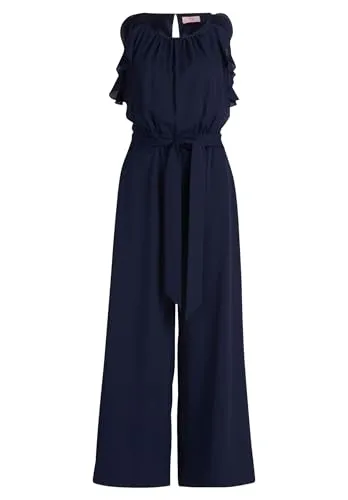 Vera Mont Jumpsuit – Eleganter Overall für besondere Anlässe - Overalls mit unifarbenem Design in Navy, 7/8-Länge und seitlichen Eingrifftaschen, ideal für stilvolle Auftritte.