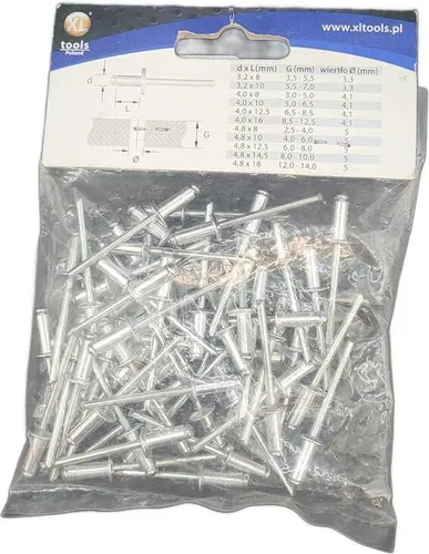 Aluminium Blindnieten al-fe 4.0 x 10 mm 50 Stk