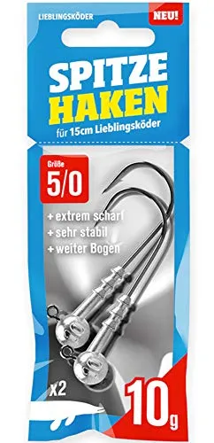 Lieblingsköder Spitze Haken Jigköpfe Jigkopf Jighaken Jig Größe Gr. 5/0 10g