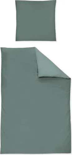 Xxxl Bettwäsche in Grün, 155x220 cm aus Baumwollsatin - Hochwertige Satin-Bettwäsche (155x220 cm) aus 100% Baumwolle, Oeko-Tex® zertifiziert, hautfreundlich und pflegeleicht für erholsame Nächte.