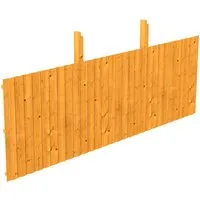 SKANHOLZ Carport-Rückwand, braun (eiche hell) 550cm - Außenanbau mit stabiler Deckelschalung aus nordischer Fichte, idealer Sichtschutz und Windschutz für Ihren Carport. Maße: B: 550cm, H: 180cm, inklusive H-Pfostenanker.