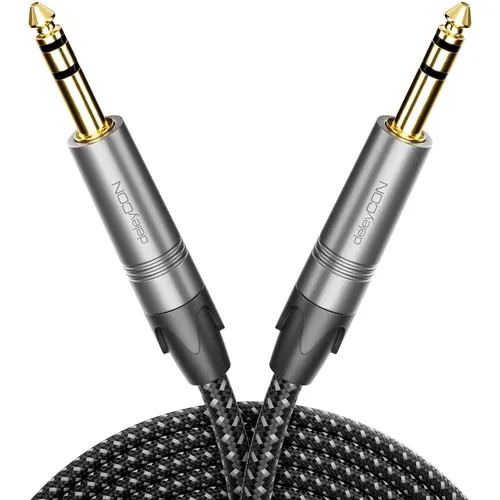 10m Klinkenkabel 6,35mm auf 6,35mm Instrumentenkabel Klinke Kabel TRS Stereo