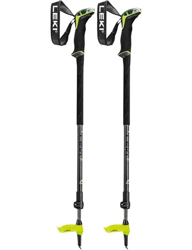 Leki Guide Lite 2 Carbon Skitourenstock - Skistöcke aus leichtem Carbon mit Aergon Air für optimalen Komfort und Kontrolle beim Skitourengehen. Mit Speed Lock 2 Plus für einfache Längenanpassung von 105 bis 150 cm.